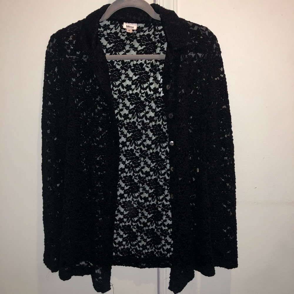 Lace button up cardigan - Picture 3 of 5